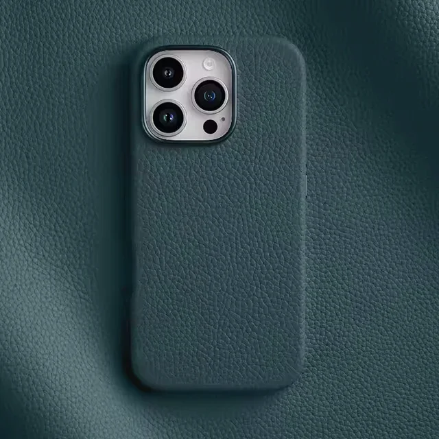iPhone 16 Pro Melkco Origin Paris Premium Leather Magsafe Cover - Lake Blue - Tashqila iPhone 16 Pro Melkco Origin Paris Premium Leather Magsafe Cover - Lake Blue - Tashqila